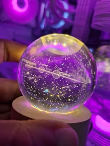 Customer photo review of Crystal Space Lamp