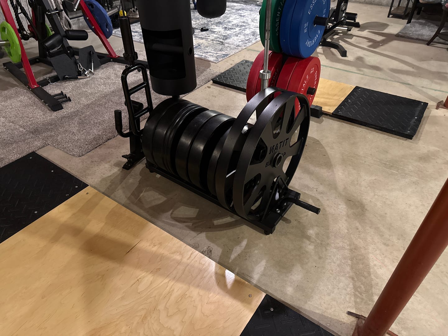 Customer photo review of Weight Storage Rack w/ Bar Sleeves