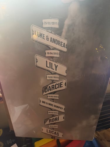 Customer photo review of DATE OF BIRTH OF CHILDREN by Cstm Canvas