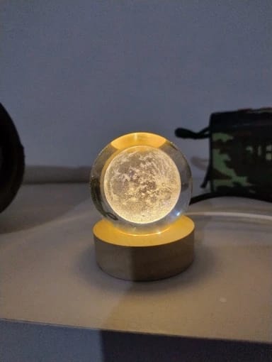 Customer photo review of Crystal Space Lamp