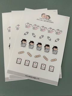 Customer photo review of Doctor's Appointment Planner Stickers
