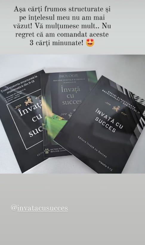 Customer photo review of Învață cu succes - Pachet Bacalaureat | Română + Matematică + Biologie 9-10