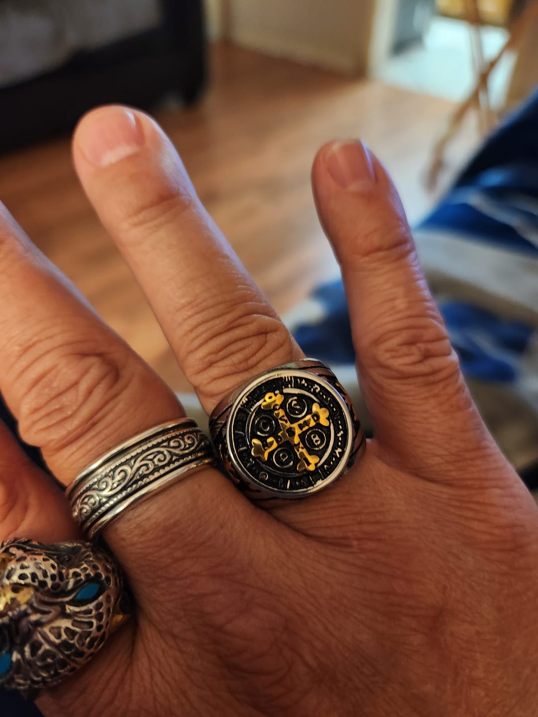 Customer photo review of Free Today: St. Benedict the Protector Ring