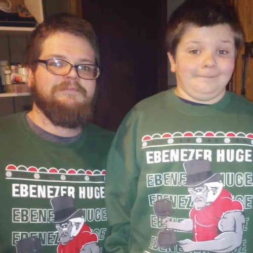 Customer photo review of EBENEZER HUGE X-MAS Crewneck Sweatshirt