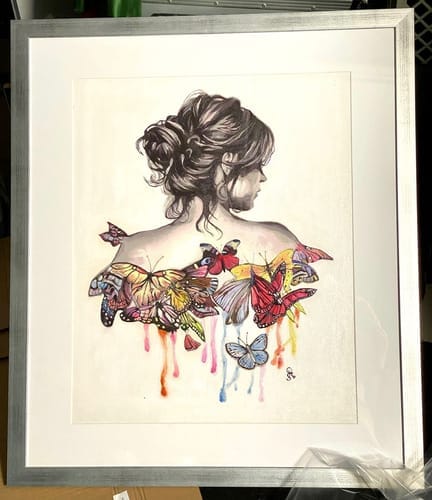 Customer photo review of A Back with Butterflies | Paint by Numbers
