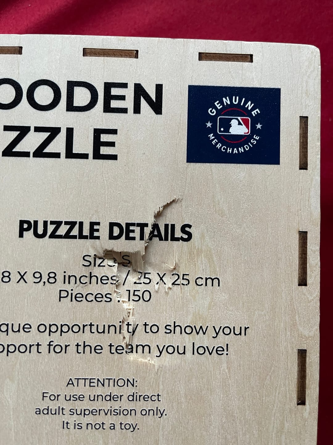 Customer photo review of Seattle Mariners™ - Wooden Puzzle