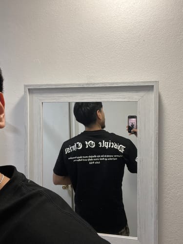 Customer photo review of Disciple of Christ Oversized Tee