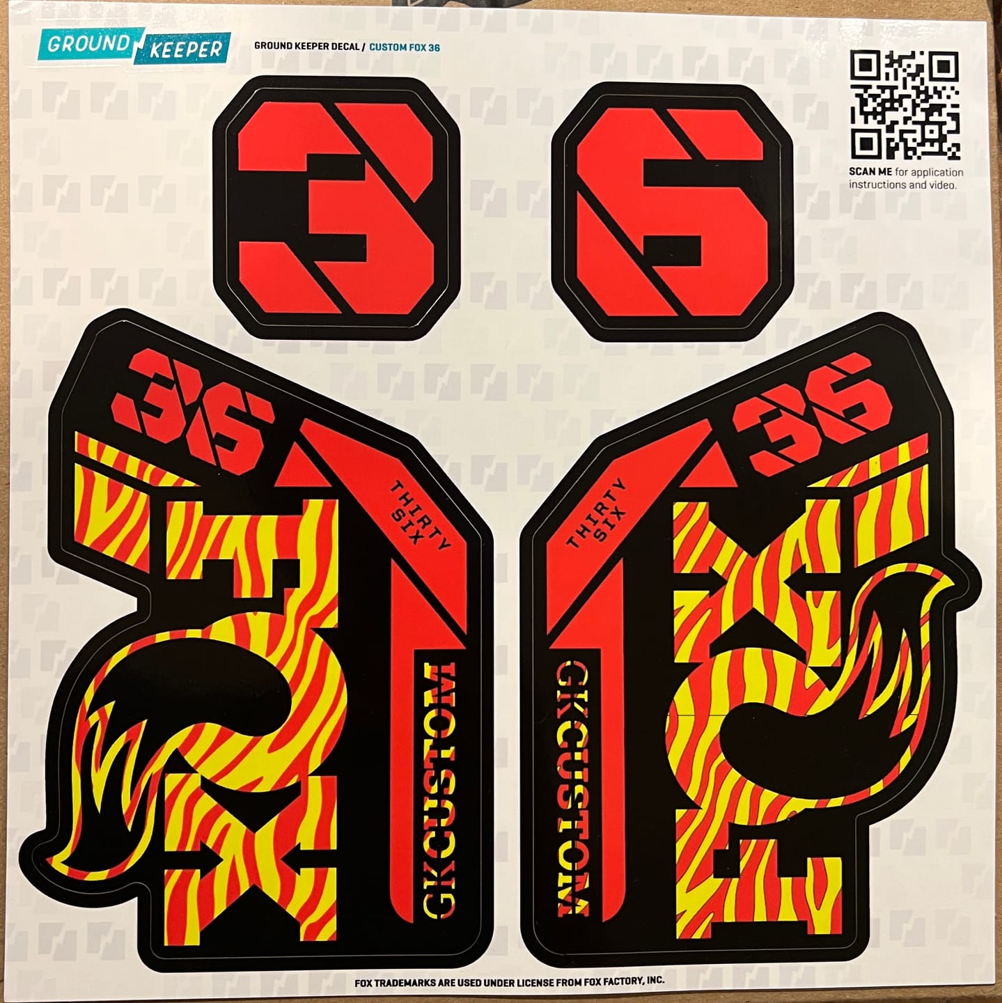 Customer photo review of Custom Fox 36 Decal