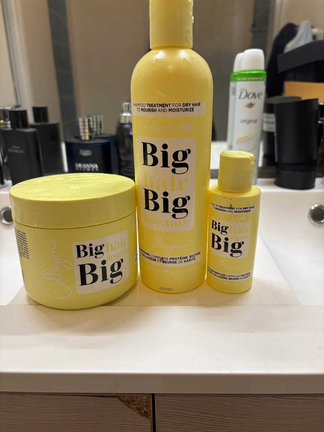 Customer photo review of Gamme Collagène - Kit complet - Shampooing, masque et leave-in