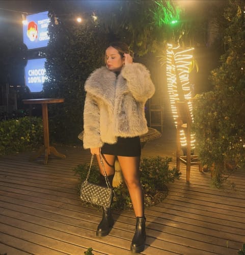 Customer photo review of Jenna Faux Fur Coat