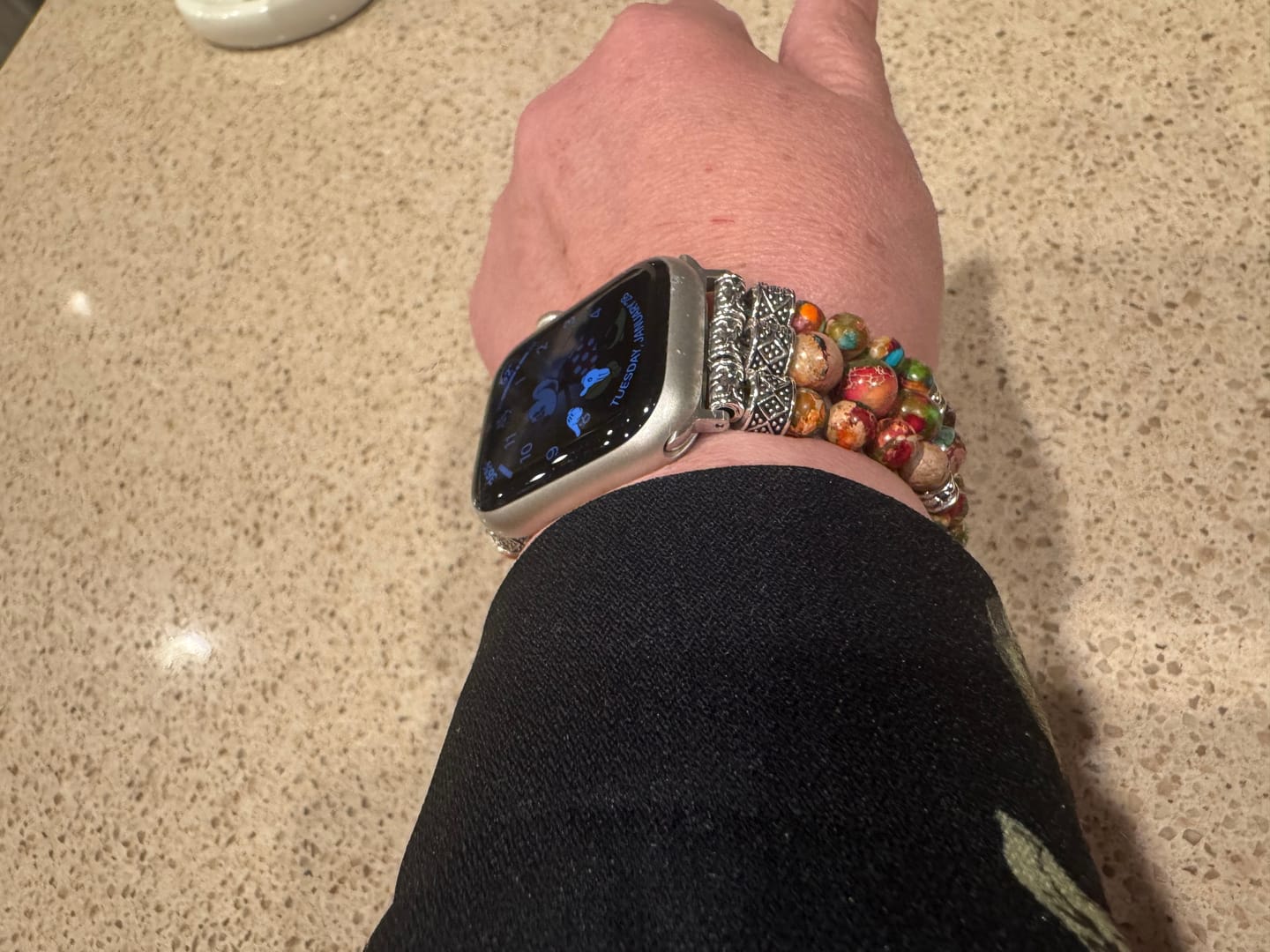 Customer photo review of Vineyard Jasper Stretch Apple Watch Strap