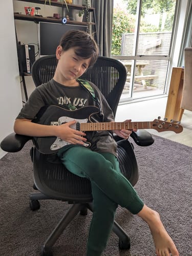 Customer photo review of Flight Pathfinder Solid Body Black Electric Tenor Ukulele with Gigbag, Setup and Free Shipping