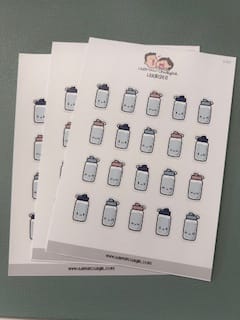 Customer photo review of Hydrate Planner Stickers