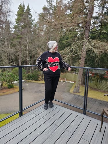 Customer photo review of The Young Hearts Jumper - Black