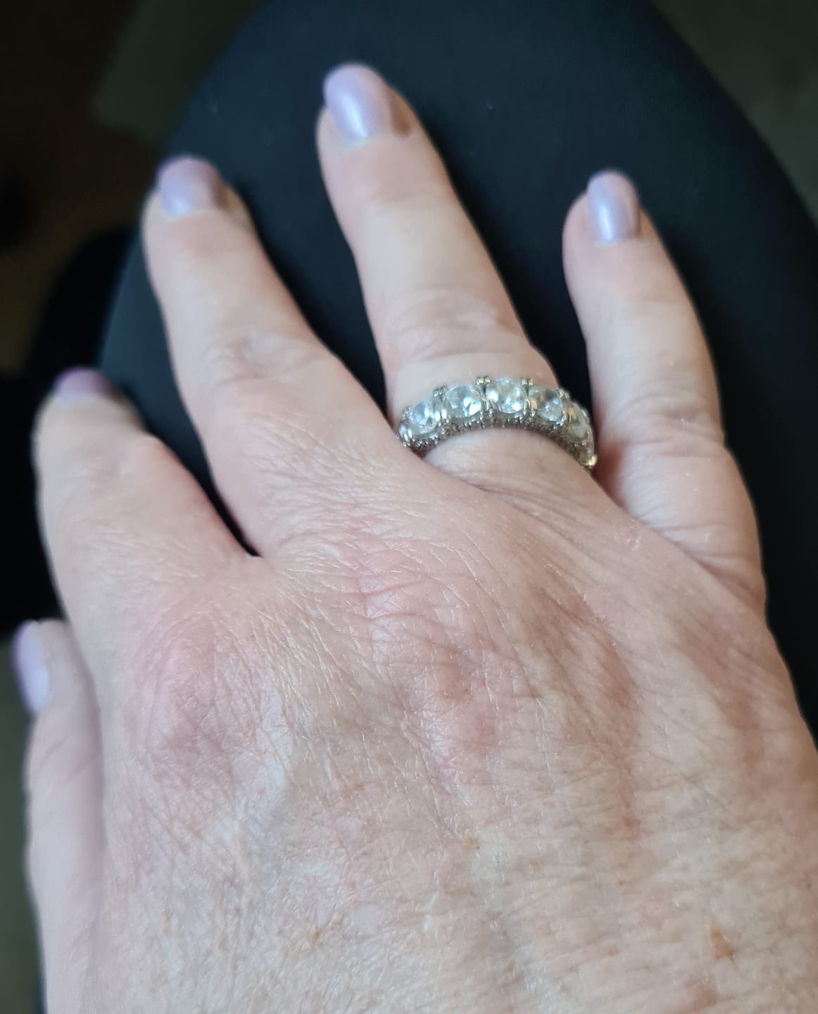 Customer photo review of ICY ICICLE RING 925. - WHITE GOLD