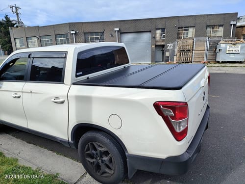 Customer photo review of Tri-Fold Hard Lid Tonneau Cover for SsangYong Musso (Short Tub) 2018+
