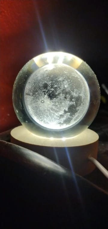 Customer photo review of Crystal Space Lamp