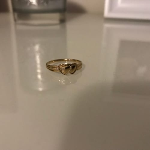 Customer photo review of Children's Diamond Signet Ring in 9ct Yellow Gold