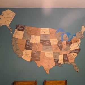 Customer photo review of Wooden 3d Map of USA - Multicolor
