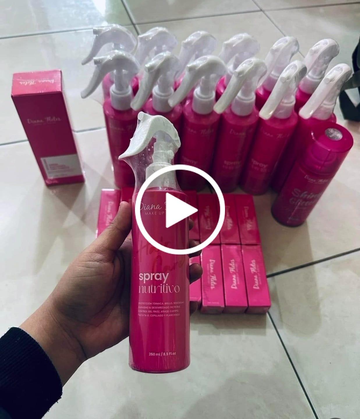 Customer video review of Spray Nutritivo Con Protector De Calor Diana Fletes