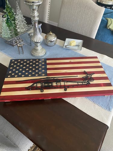 Customer photo review of MH-60 Seahawk Metal Aircraft Wall Art - NCP0583