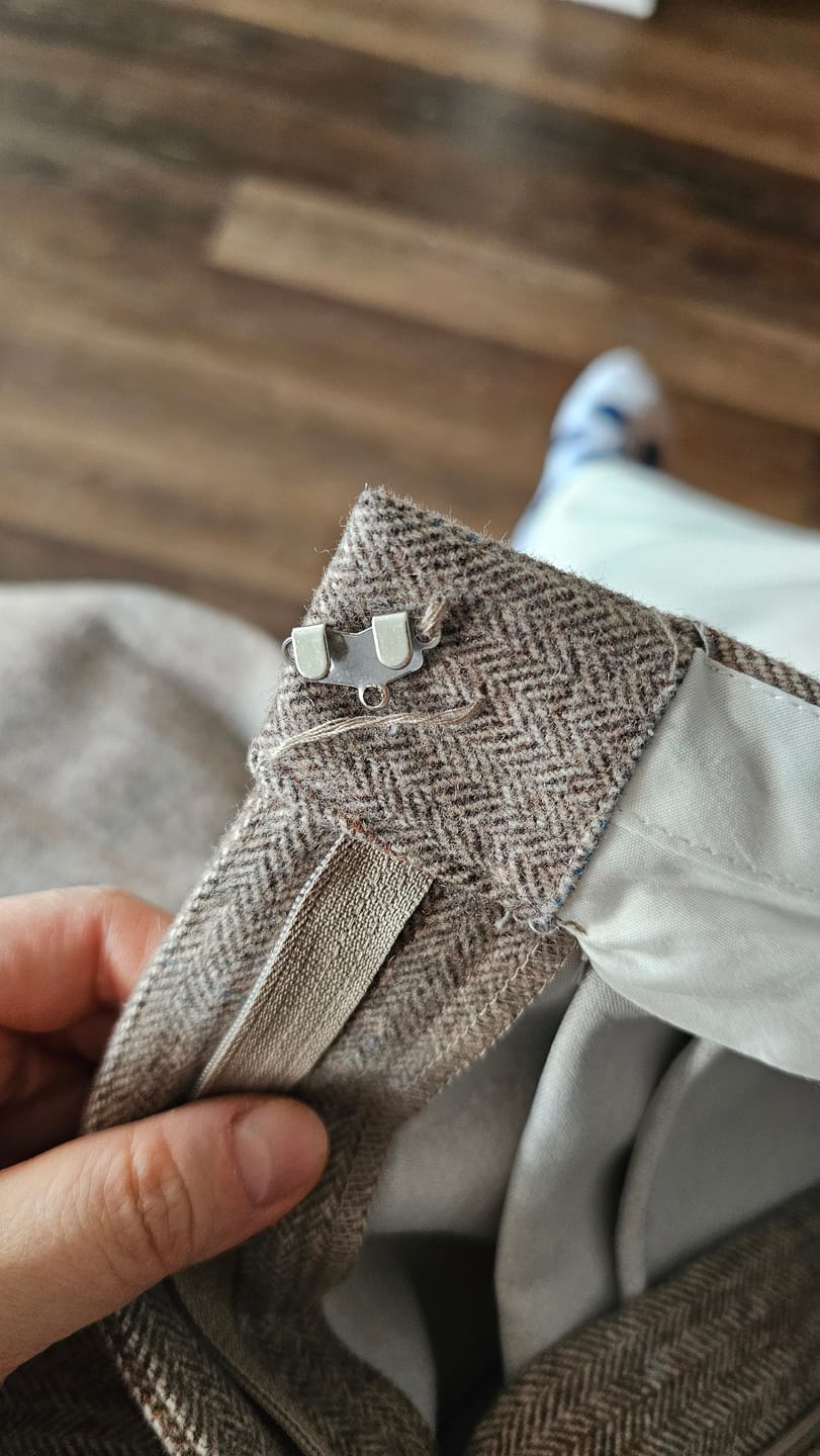 Customer photo review of LT24047B Herringbone Tweed Wide Leg Pants