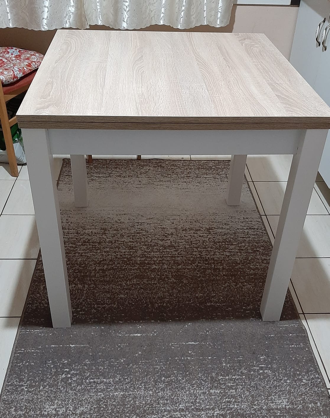 Customer photo review of Masa extensibila GRACJAN, stejar sonoma/alb, PAL, 80/160x80x76 cm