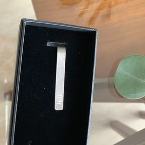 Customer photo review of Custom Engraved Tie Clip, Photograph of Handwriting or Text