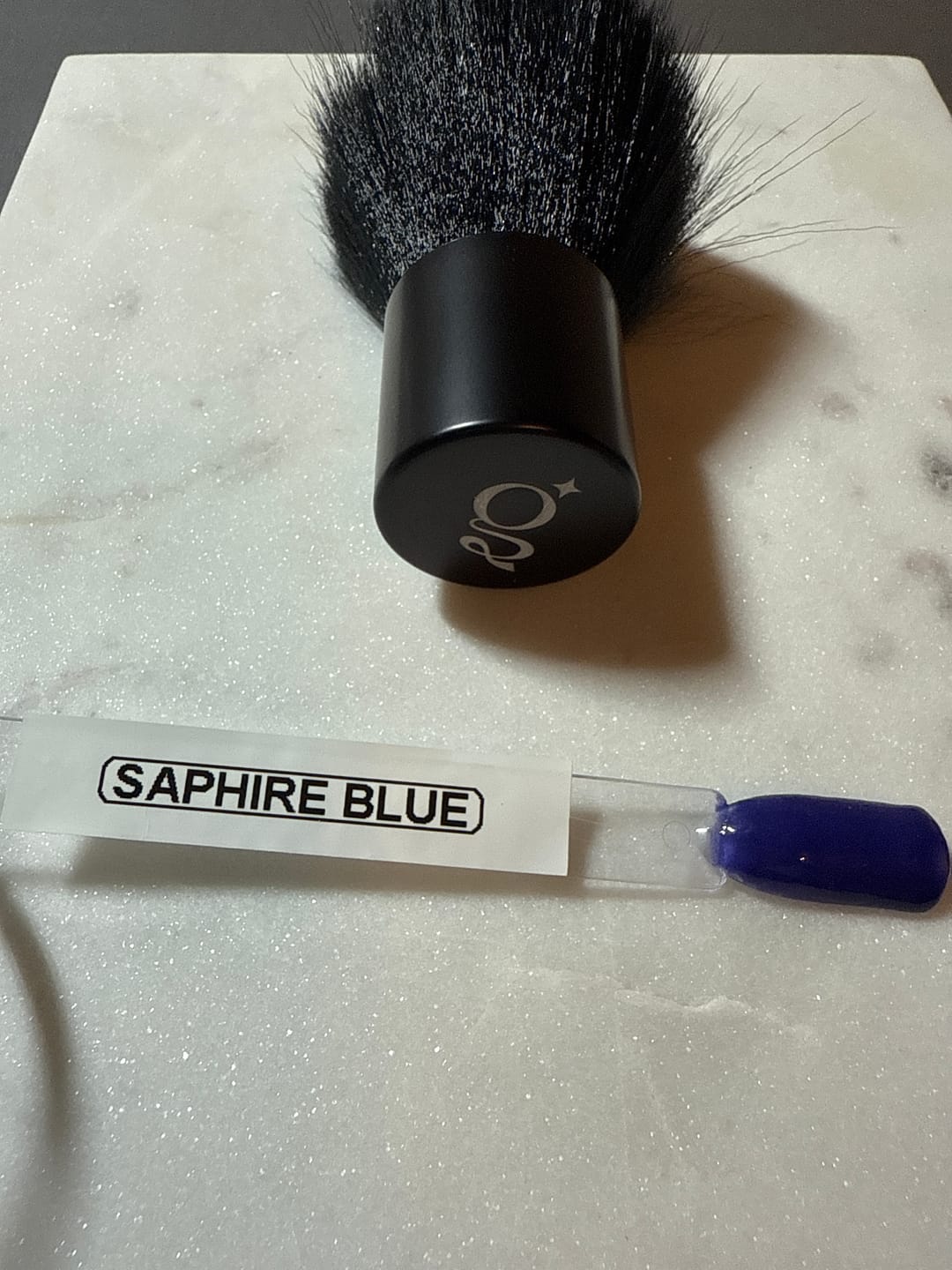 Customer photo review of Sapphire Blue Dipping Powder