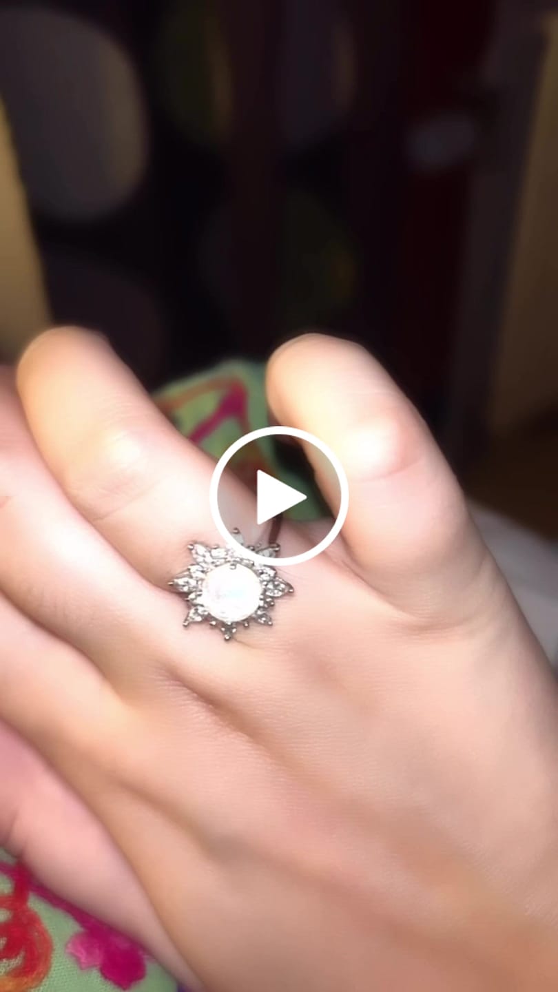 Customer video review of Moonstone Halo Ring