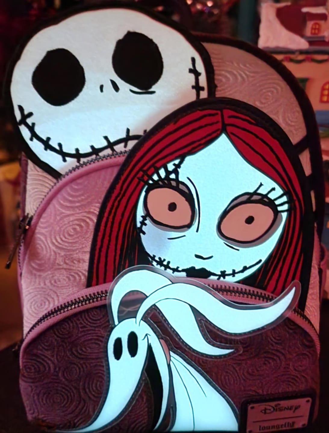 Customer photo review of Loungefly Disney Nightmare Before Christmas Glow in the Dark Jack, Sally and Zero Mini Backpack - 707 Street Exclusive