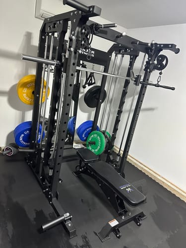 Customer photo review of Major Fitness B52 All-In-One Home Gym Smith Machine