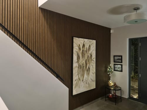 Customer photo review of Wooden Wall Panel | Smoked Oak | Premium 3-sided Wood Veneer
