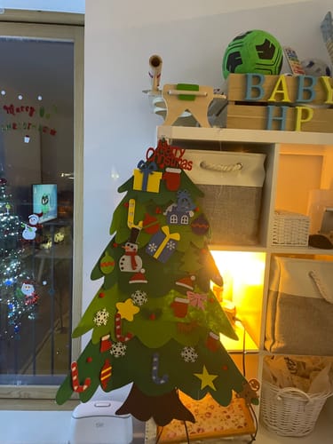 Customer photo review of Felt Christmas Tree - Montessori Kids Toy