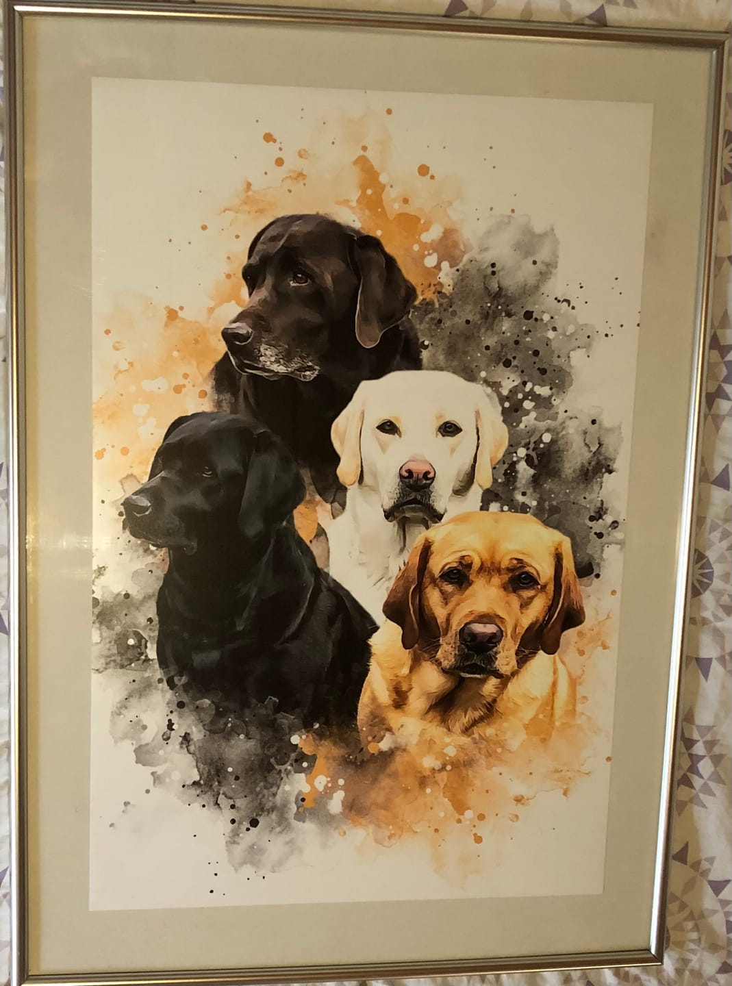 Customer photo review of Tierisches Wasserfarben Hunde Portrait