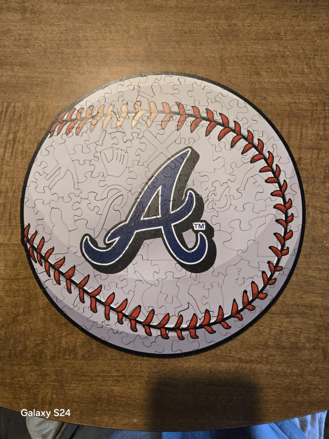 Customer photo review of Atlanta Braves™ - Wooden Puzzle