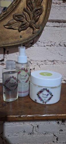 Customer photo review of Kit 3 Perfumes para cabello + Perfume travel size y seda reparadora de REGALO