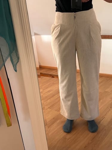 Eva N. review of wide leg long palazzo corduroy pants women C3795 image 1 out of 1