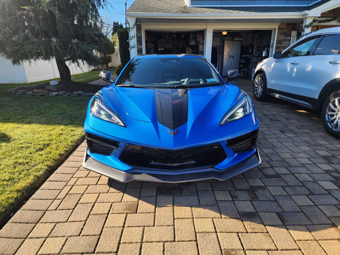 Customer photo review of Corvette C8 Extended Front Splitter (5-Piece version)