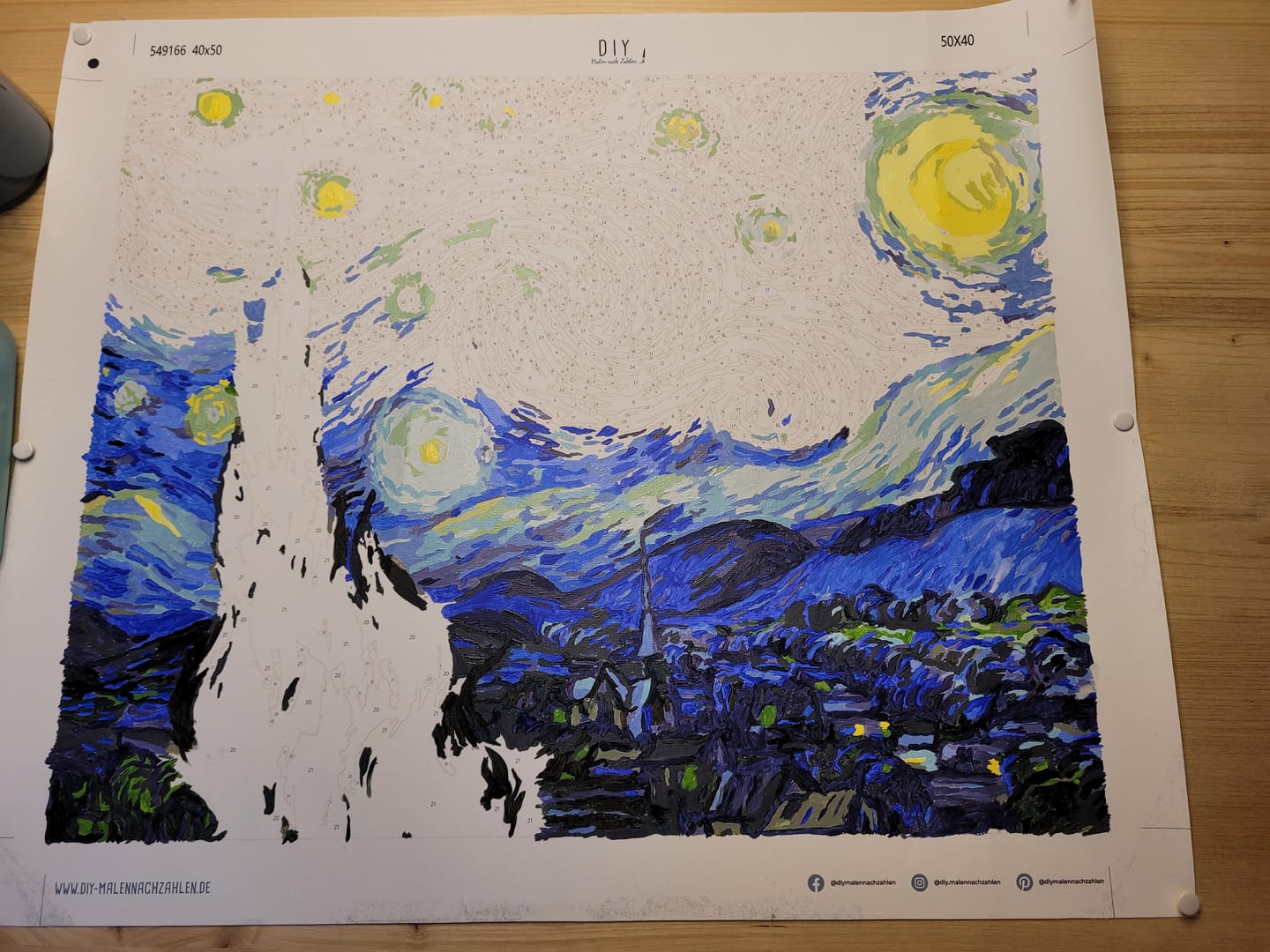 Customer photo review of Malen nach Zahlen - Sternennacht (The Starry Night) - Van Gogh