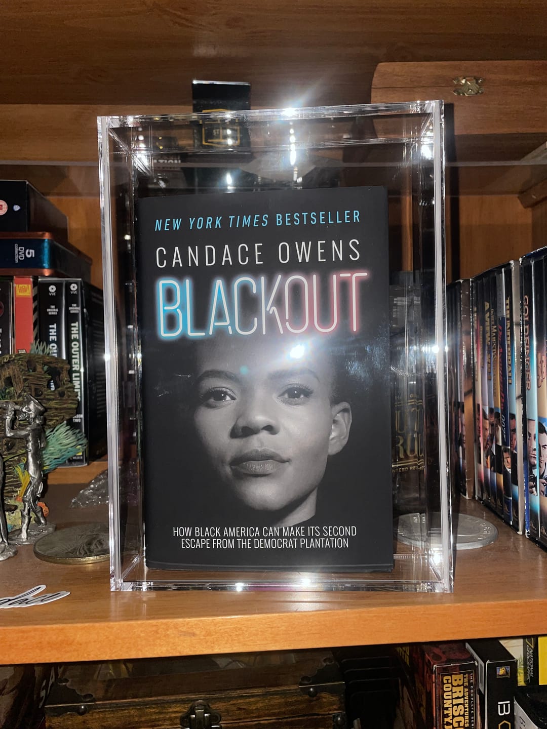 Customer photo review of Acrylic Book Display Cases