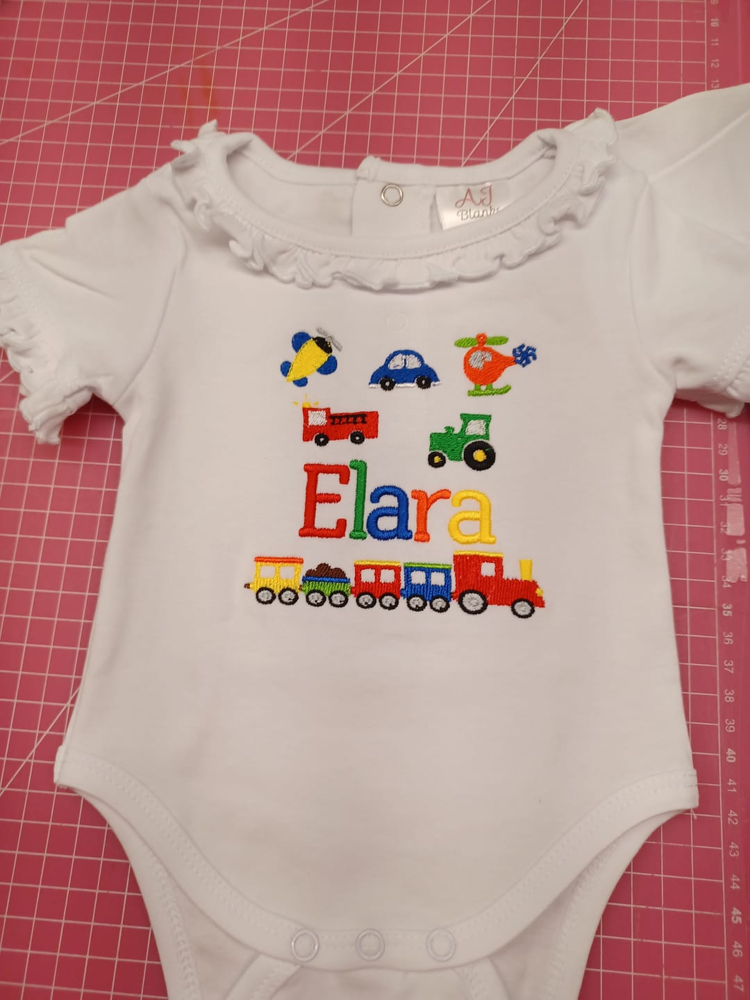 Customer photo review of White Girls Princess Trim Bodysuit