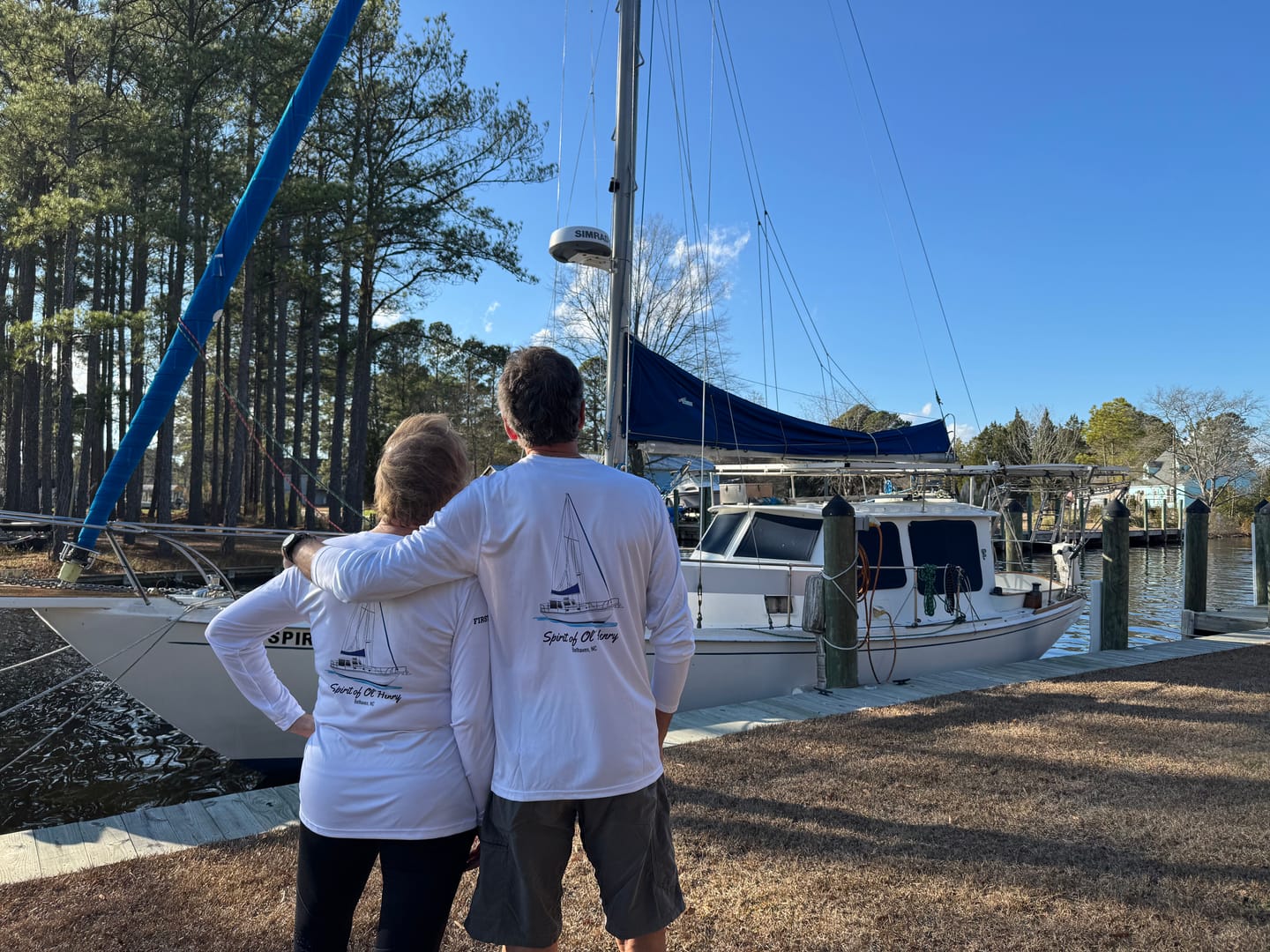 Customer photo review of Mens Captain & Crew Drifit Custom Boat Shirts - Long Sleeves