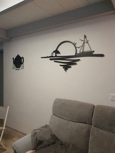 Customer photo review of Décoration murale en métal - Lever du soleil