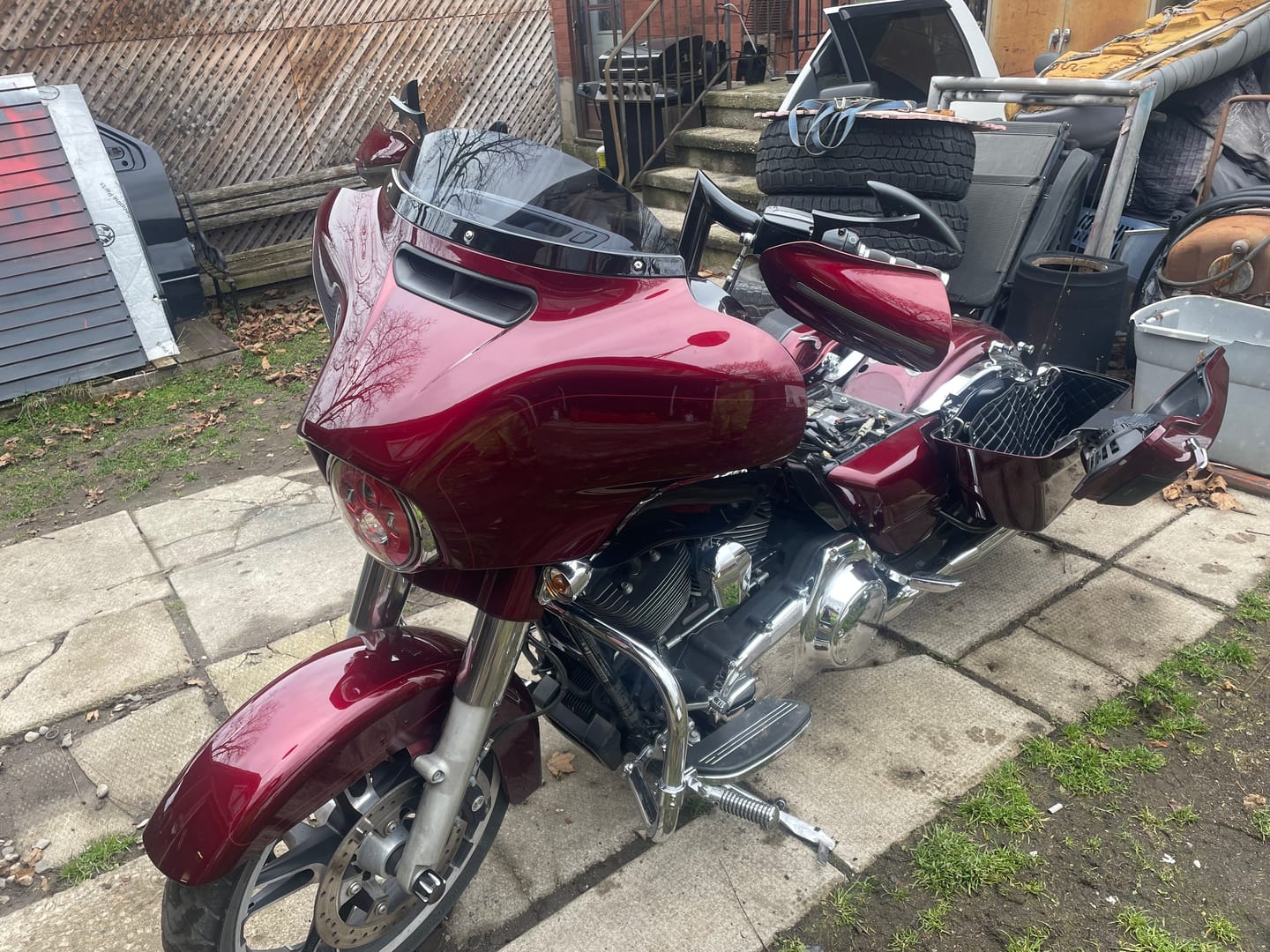 Customer photo review of Harley Hand Guards with LED for Touring & Softails