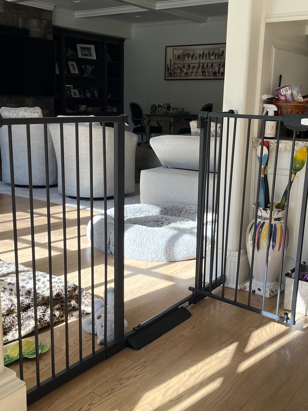 Customer photo review of FairyBaby 30"/ 36.6" Tall Safety Gate, with Dual-Direction Swing and One-Way Setting Control