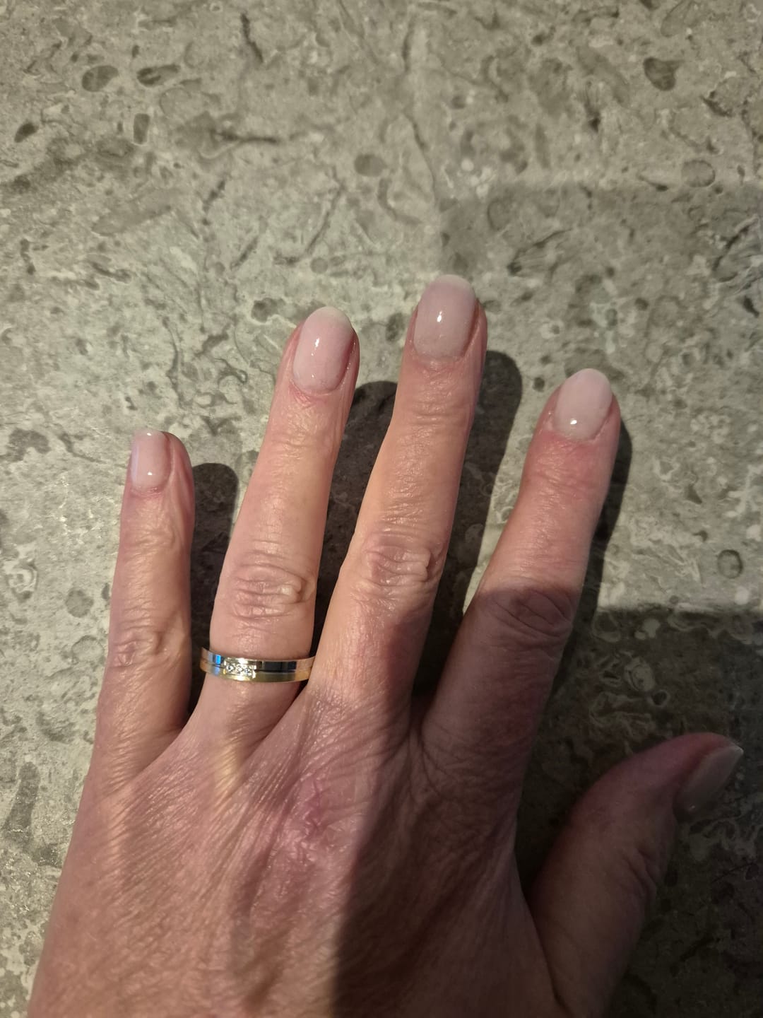Customer photo review of Nude Beige Dipping Powder