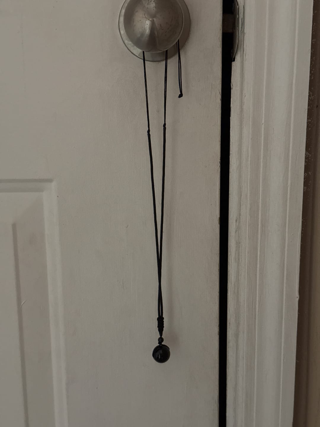 Customer photo review of Obsidian Stone Necklace
