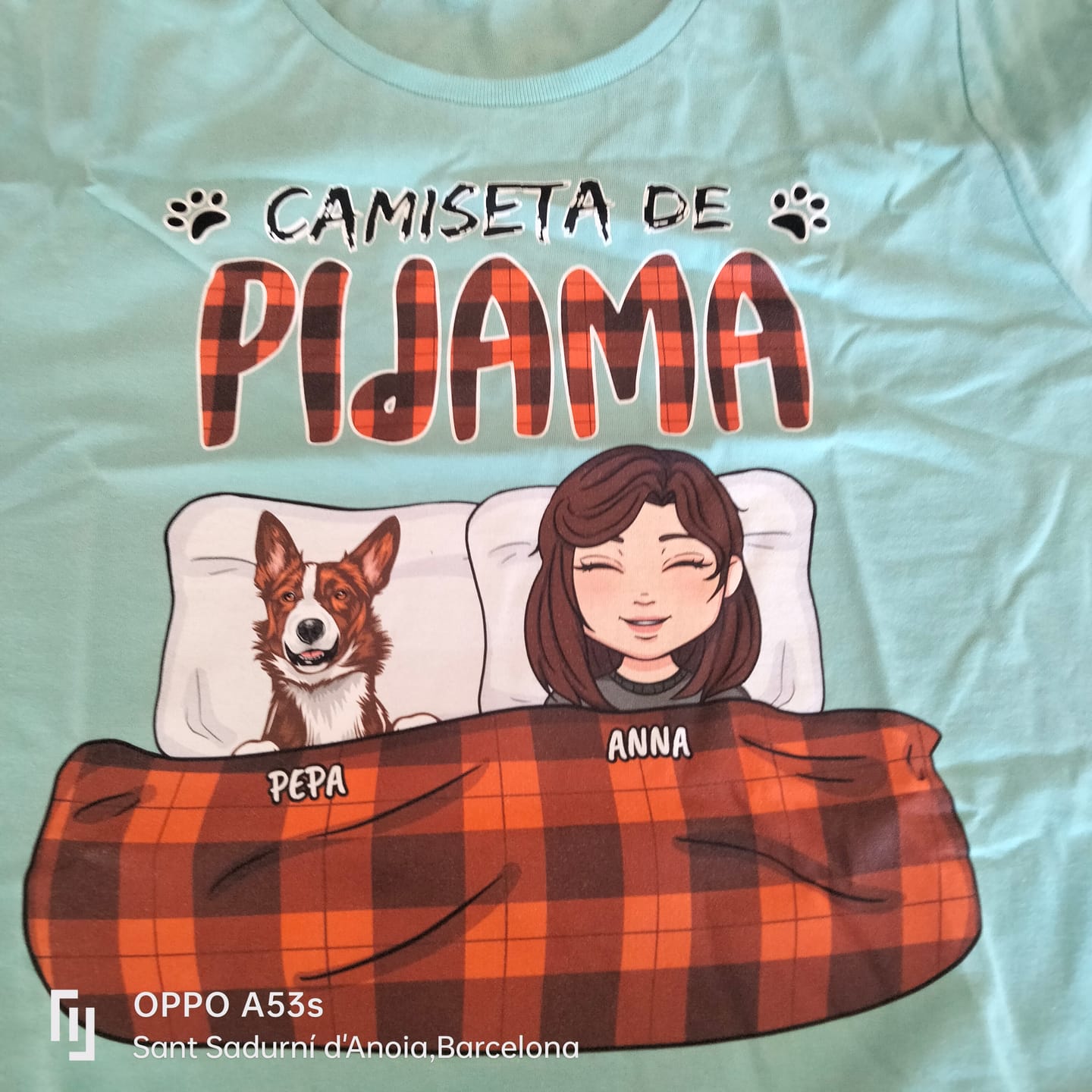 Customer photo review of Mi camiseta de pijama - Camiseta personalizada