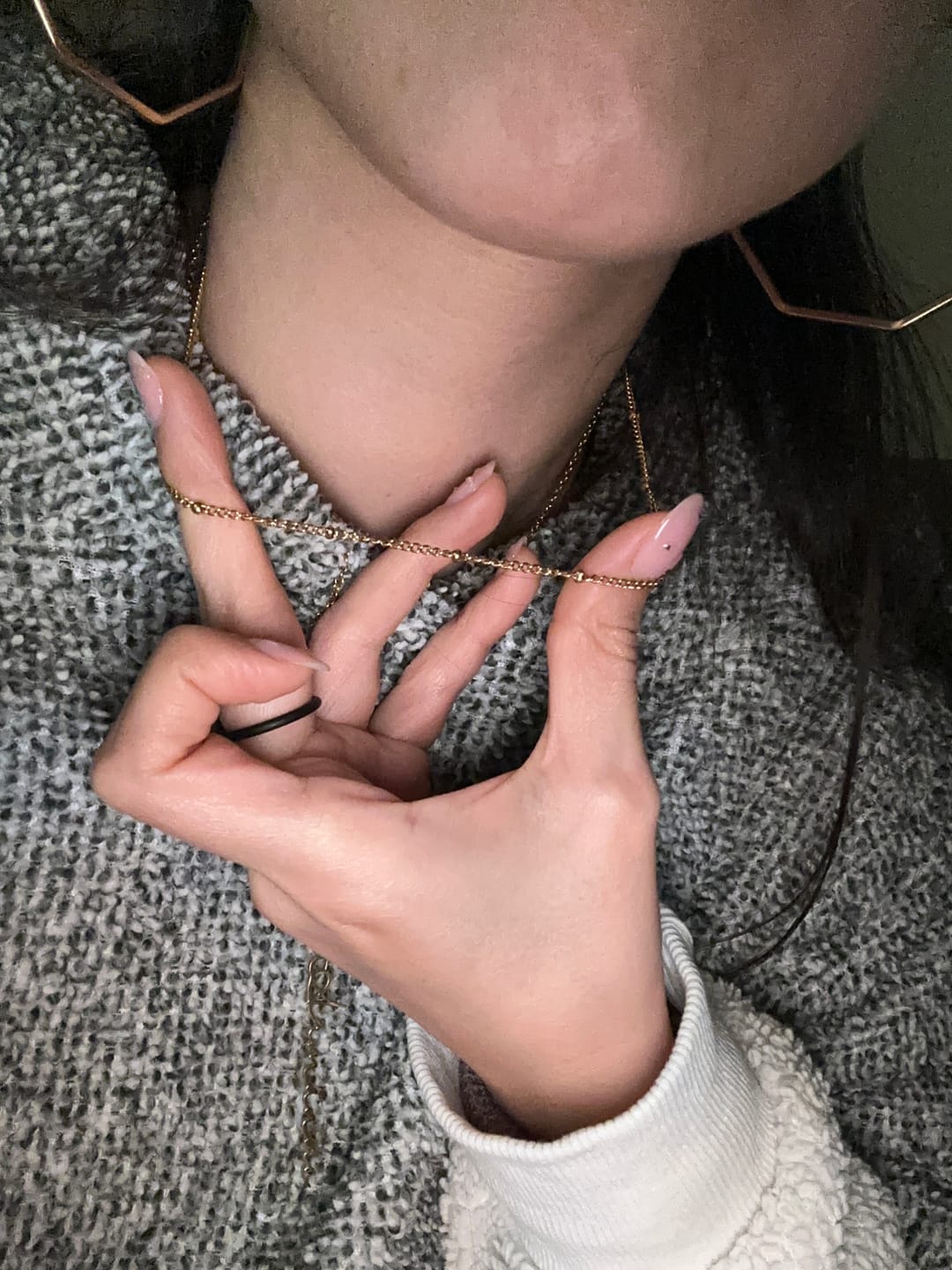 Customer photo review of Satellite Chain Necklace